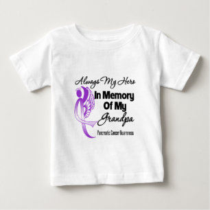 Camiseta Para Bebê Sempre meu herói no vovô da memória - Canc