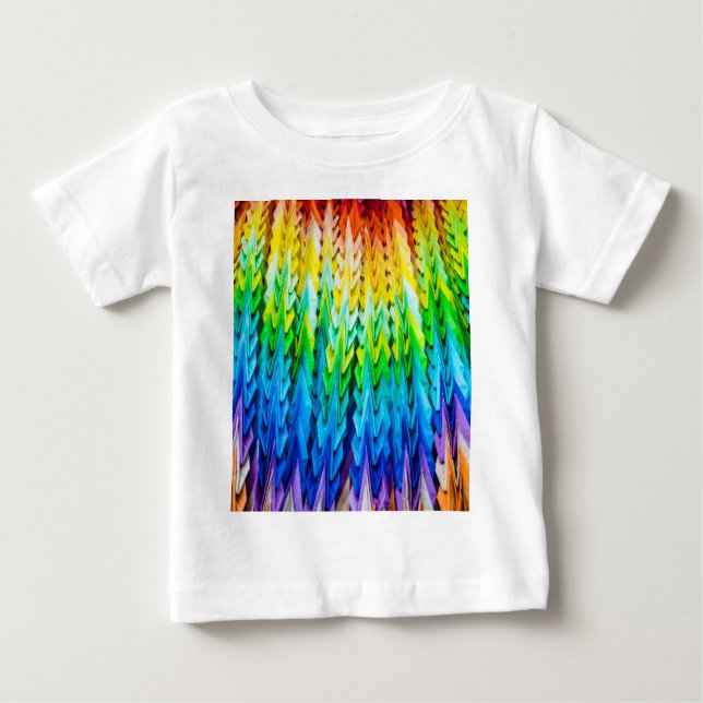 Camiseta Para Bebê Senbazuru ou mil gruas origami (Frente)