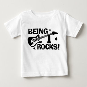 Camiseta Para Bebê Sendo rochas 1