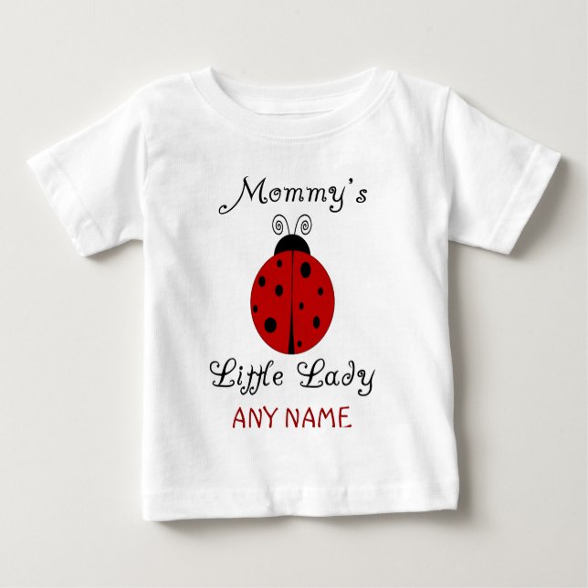 Camiseta Para Bebê Senhora mamãe! Design Ladybug (Frente)