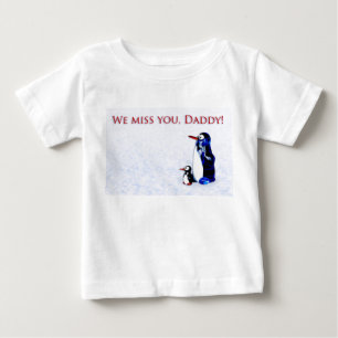 Camiseta Para Bebê Sentimos sua falta, Pai