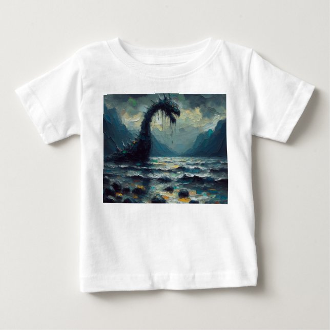 Camiseta Para Bebê Sentinela Enigmática das Profundidades (Frente)