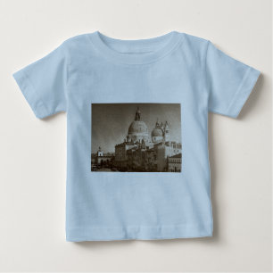 Camiseta Para Bebê Sepia - Efeito de Papel Venice Grande Canal