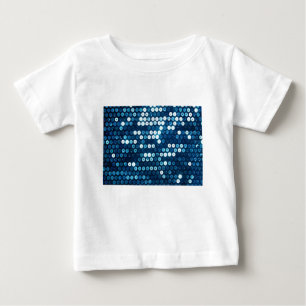 Camiseta Para Bebê sequências azuis brilhante