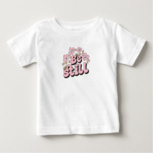 Camiseta Para Bebê Ser ainda escritura em Florais e Botânicos Retroat