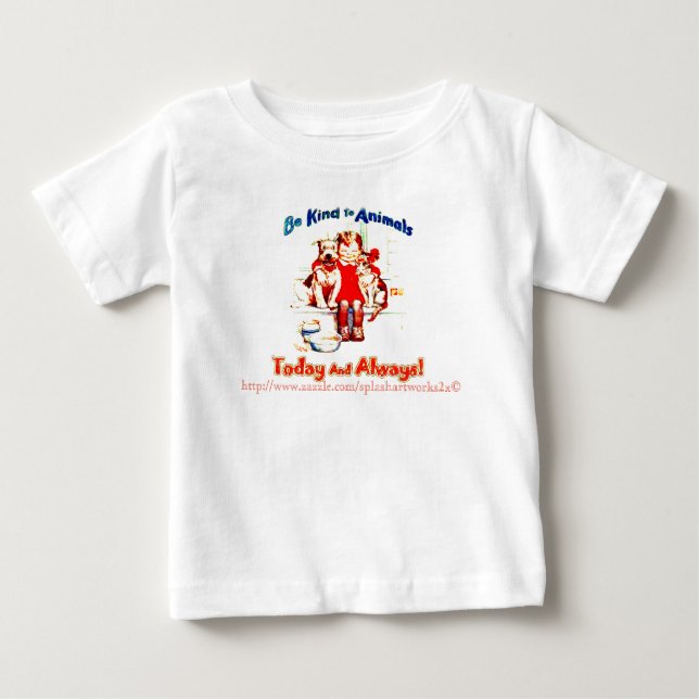 Camiseta Para Bebê "ser+tipo+para+animais" (Frente)