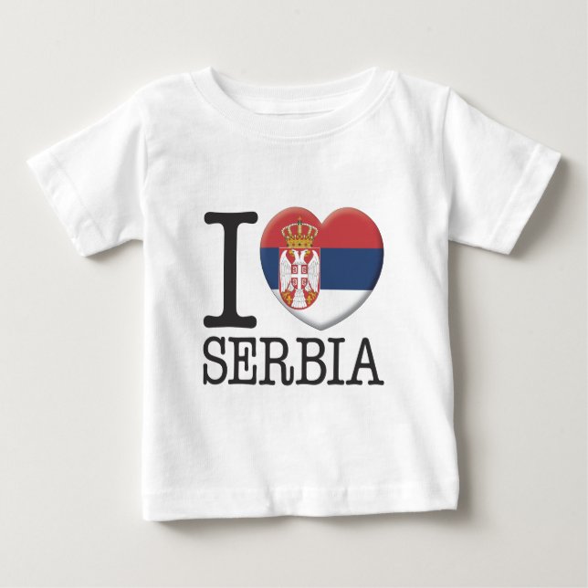 Camiseta Para Bebê Serbia (Frente)