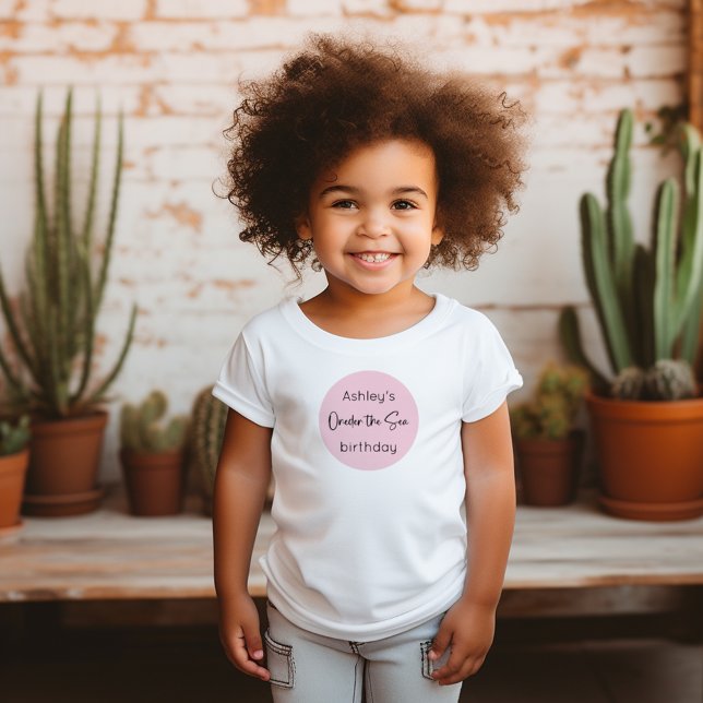 Camiseta Para Bebê Sereia Afro-Americana Abre O Aniversário Do Mar (Criador carregado)