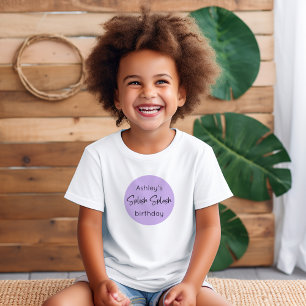 Camiseta Para Bebê Sereia Afro-Americana Esplash Aniversário