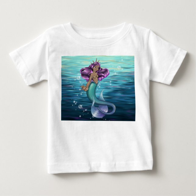 Camiseta Para Bebê Sereia Iole (Frente)