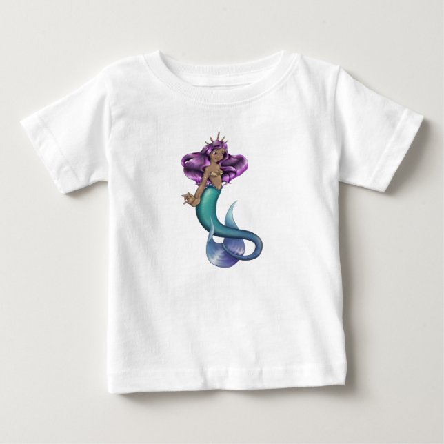 Camiseta Para Bebê Sereia Iole (Frente)