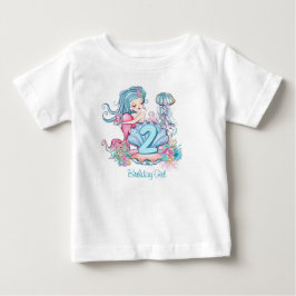 Camiseta Para Bebê Sereia Vida Marinha | Festa de Aniversário com Ida