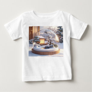 Camiseta Para Bebê Serenidade em Globo de Neve – Casa Japonesa no Inv