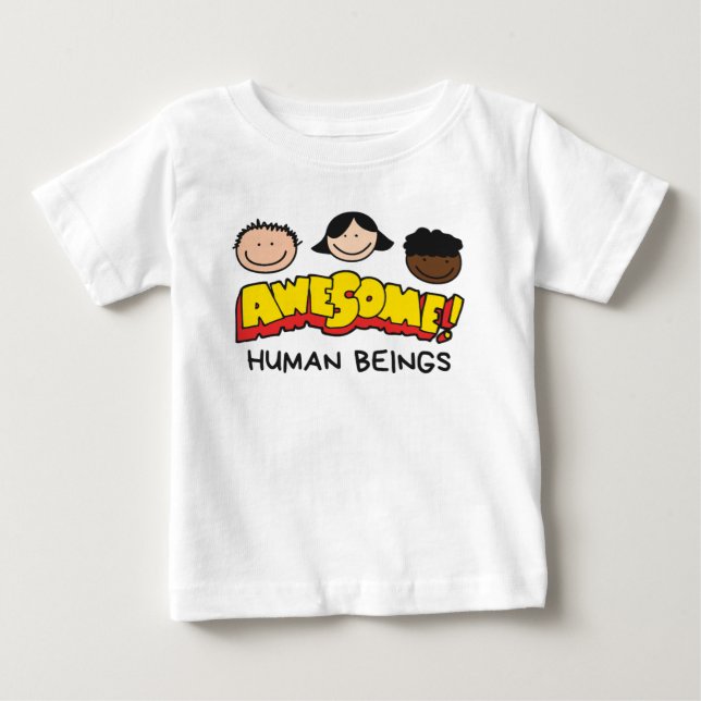 Camiseta Para Bebê Seres humanos incríveis  (Frente)
