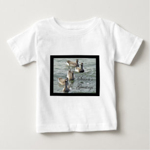 Camiseta Para Bebê Série de Saudações da Estação de Brant Geese