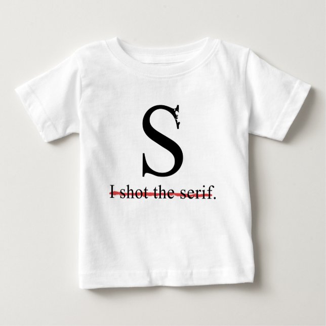 Camiseta Para Bebê Serif (Frente)