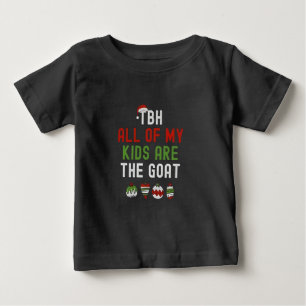 Camiseta Para Bebê Sério, Todos Os Meus Filhos São Cabritos Natal Cor