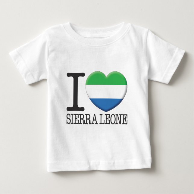 Camiseta Para Bebê Serra Leoa (Frente)