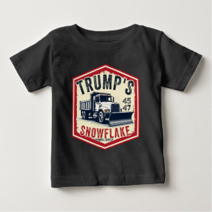 Camiseta Para Bebê Serviço de Remoção de Flocos de Neve de Trump Nata