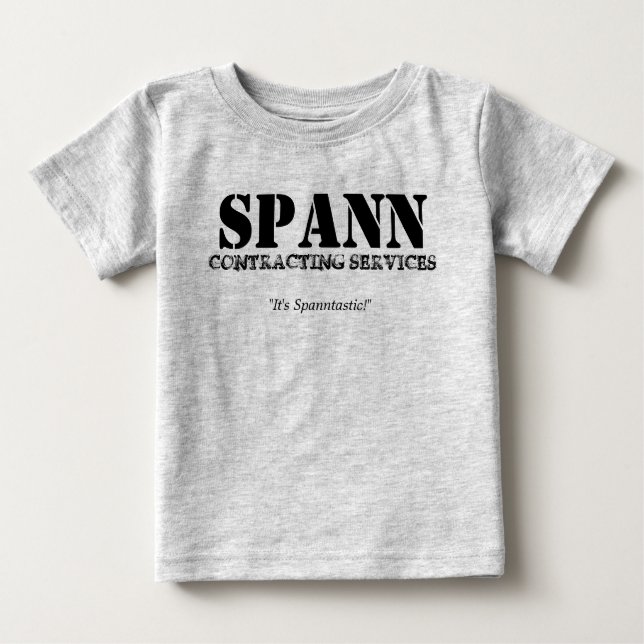 Camiseta Para Bebê Serviços contratando de Spann (Frente)