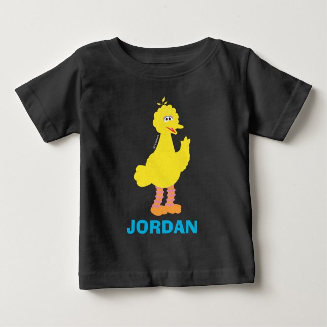 Camiseta Para Bebê Sesame Street | Big Bird Personalizado (Frente)