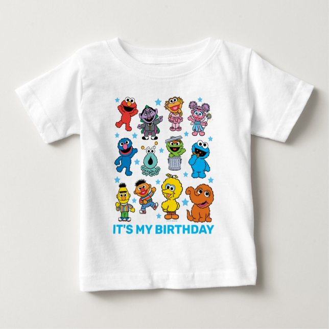 Camiseta Para Bebê Sesame Street Character (Frente)