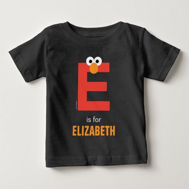 Camiseta Para Bebê Sesame Street | E é de Elmo (Frente)