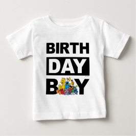 Camiseta Para Bebê Sésame Street e Pals Birthday Boy