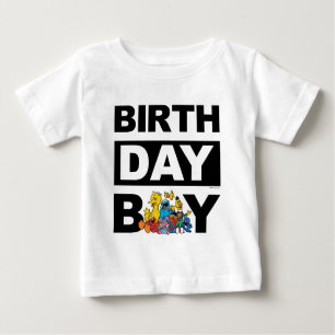 Camiseta Para Bebê Sésame Street e Pals Birthday Boy
