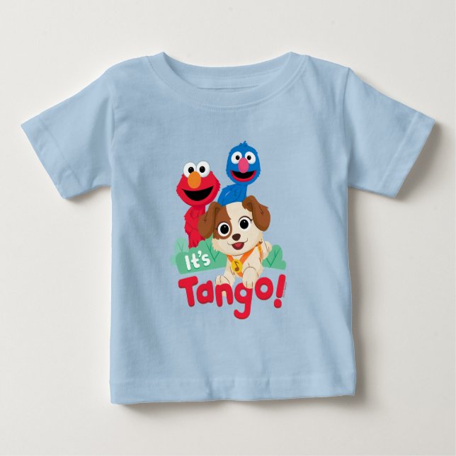 Camiseta Para Bebê Sesame Street | É Tango Com Elmo E Grover (Frente)