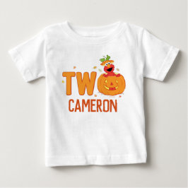 Camiseta Para Bebê Sesame Street - Elmo | Abóbora de 2º Aniversário