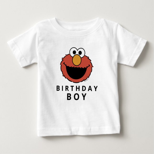 Camiseta Para Bebê Sesame Street | Elmo - First Birthday Baby T-Shirt (Frente)