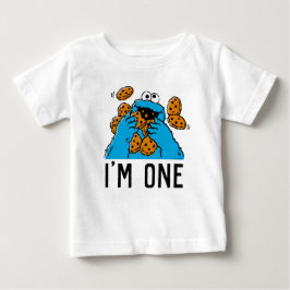 Camiseta Para Bebê Sesame Street | Monstro Come Biscoito 1º Aniversár