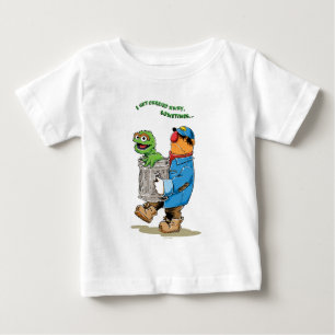 Camiseta Para Bebê Sesame Street   Oscar & Bruno o Lixeiro