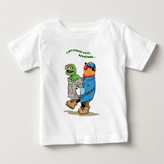 Camiseta Para Bebê Sesame Street | Oscar & Lixeiro Bruno (Frente)