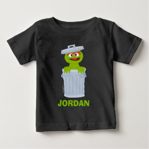 Camiseta Para Bebê Sesame Street Oscar the Grouch Personalizado