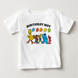 Camiseta Para Bebê Sésamo Street Pals | Aniversário do Aniversário
