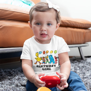 Camiseta Para Bebê Sésamo Street Pals   Balões de Partes