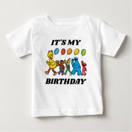 Camiseta Para Bebê Sésamo Street Pals | É o meu aniversário