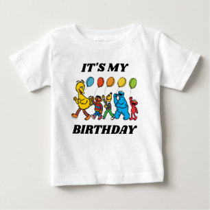 Camiseta Para Bebê Sésamo Street Pals   É o meu aniversário