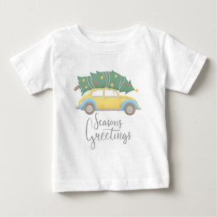 Camiseta Para Bebê Sessões Saudações Carro e Árvore