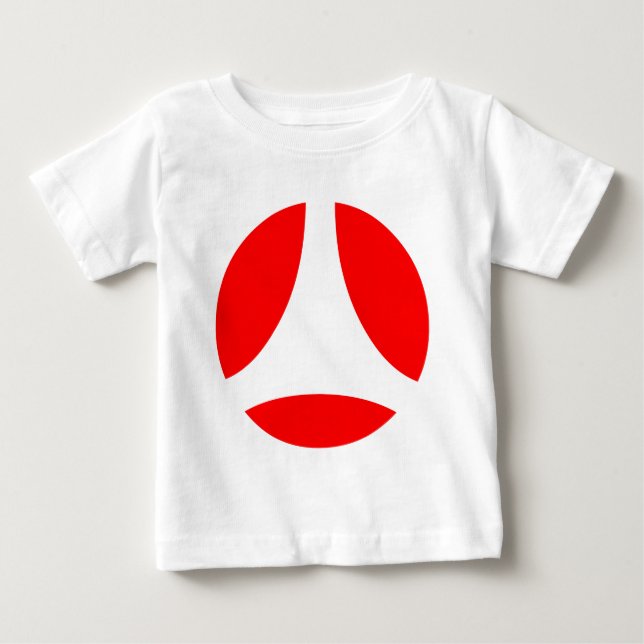 Camiseta Para Bebê Seta de Bola de Curva (Frente)