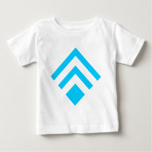 Camiseta Para Bebê Seta Geométrica 02 - Azul-Céu