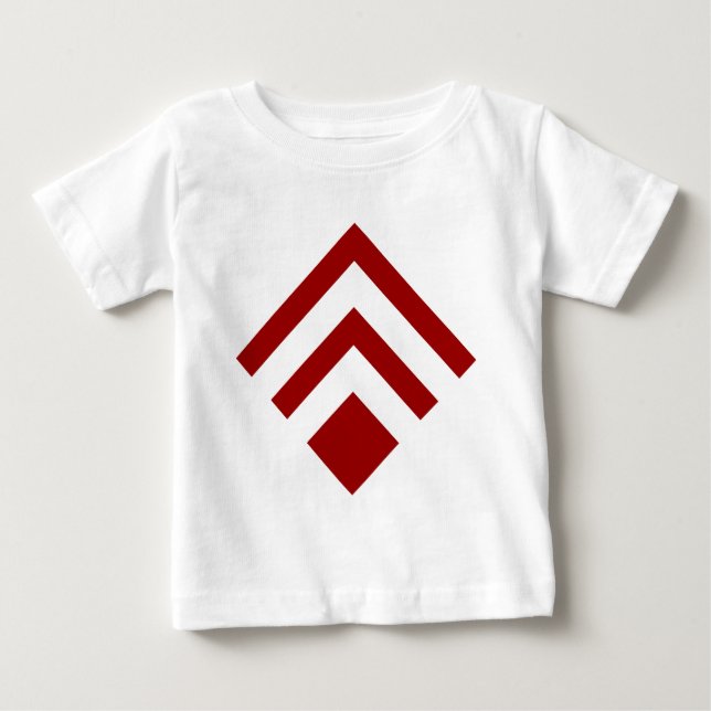 Camiseta Para Bebê Seta Geométrica 02 - Ruby Red (Frente)