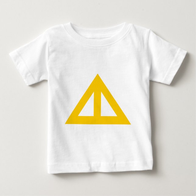 Camiseta Para Bebê Seta Triangular Dividida (Frente)