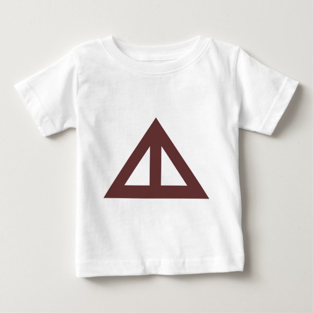 Camiseta Para Bebê Seta Triangular Dividida (Frente)