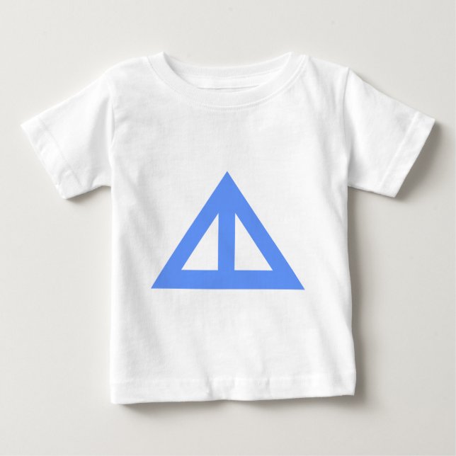 Camiseta Para Bebê Seta Triangular Dividida (Frente)