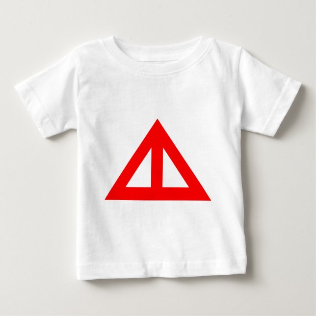 Camiseta Para Bebê Seta Triangular Dividida (Frente)