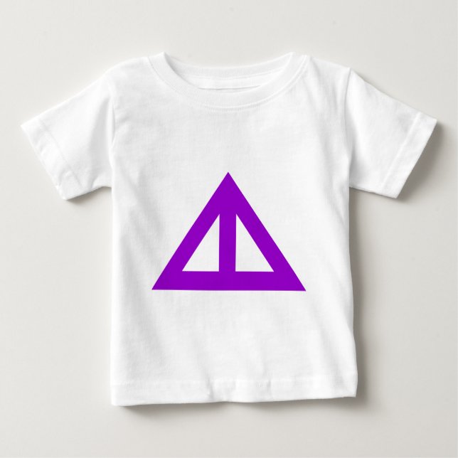 Camiseta Para Bebê Seta Triangular Dividida (Frente)