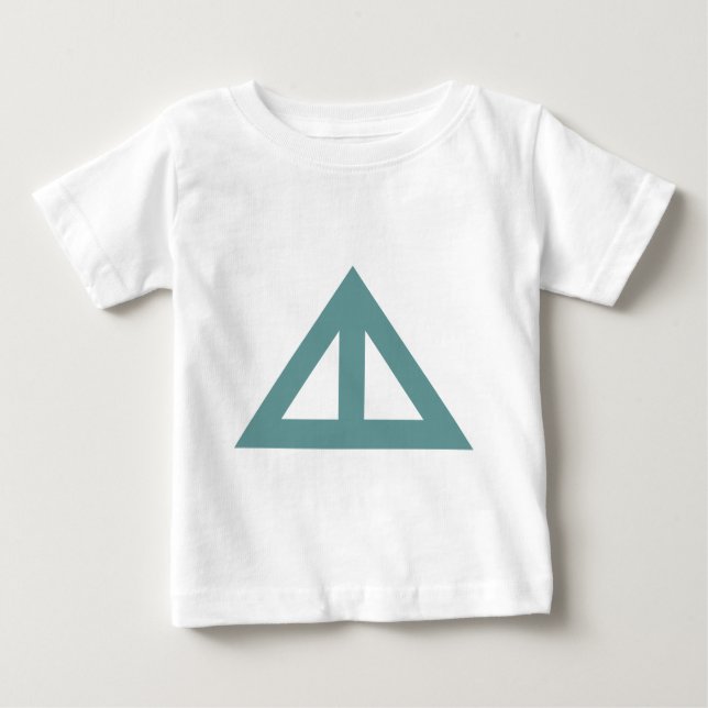 Camiseta Para Bebê Seta Triangular Dividida (Frente)